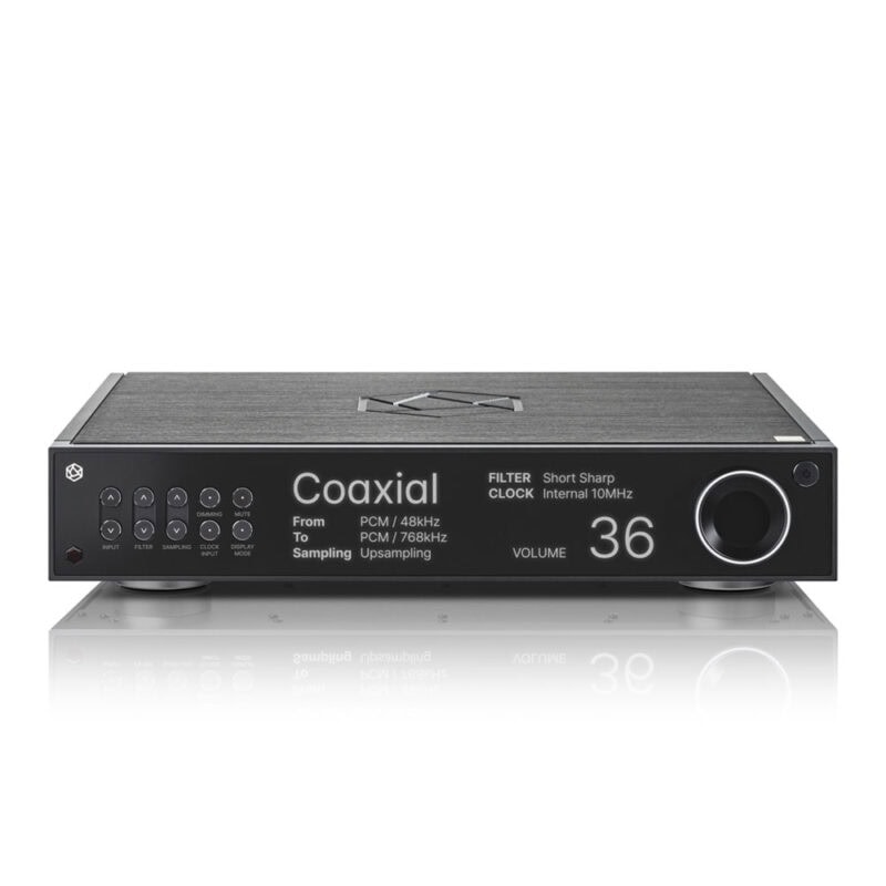 Hifi Rose RD160 DAC sett forfra med lys i display