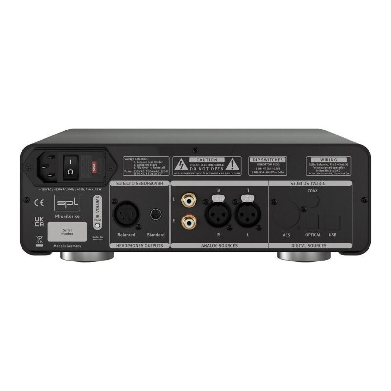 SPL Phonitor XE innganger og utganger