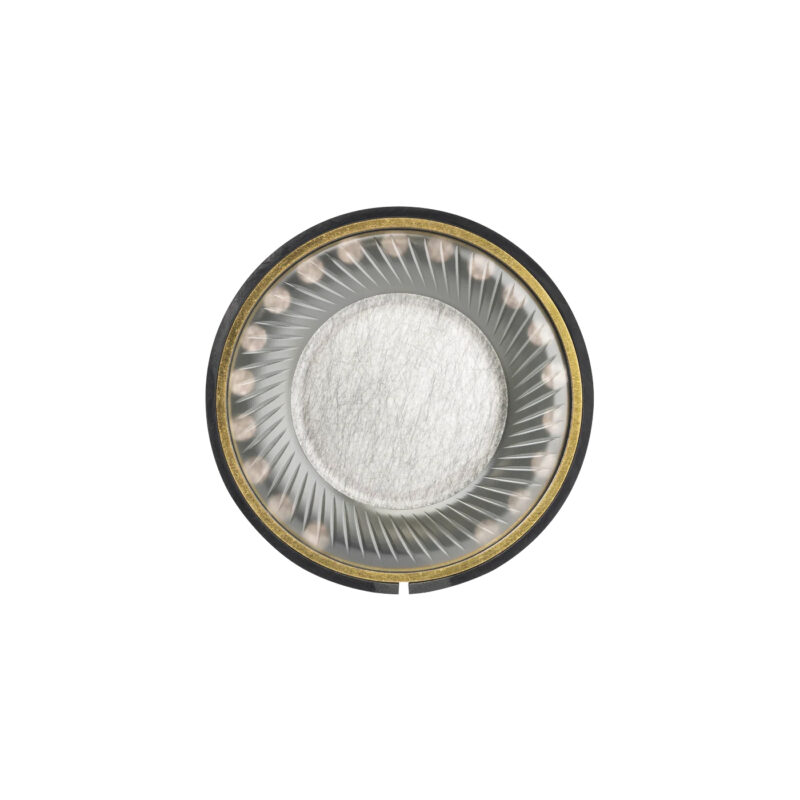 Meze-Audio-105-AER Bilde av den 50mm dynamiske driveren (membranet) i Meze 105 AER
