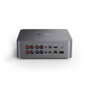 WiiM Ultra bakside som viser tilkoblinger