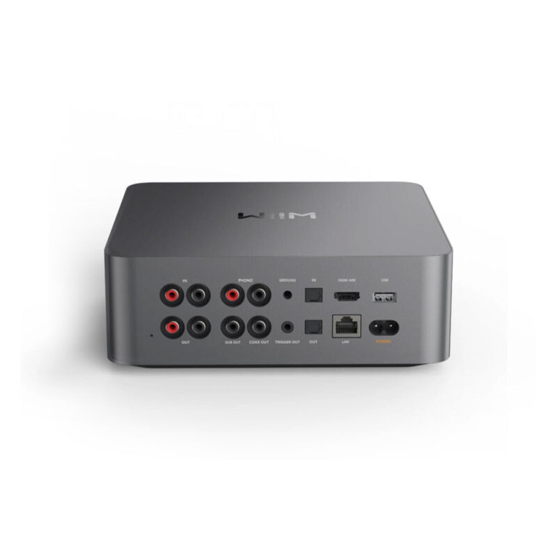 WiiM Ultra bakside som viser tilkoblinger