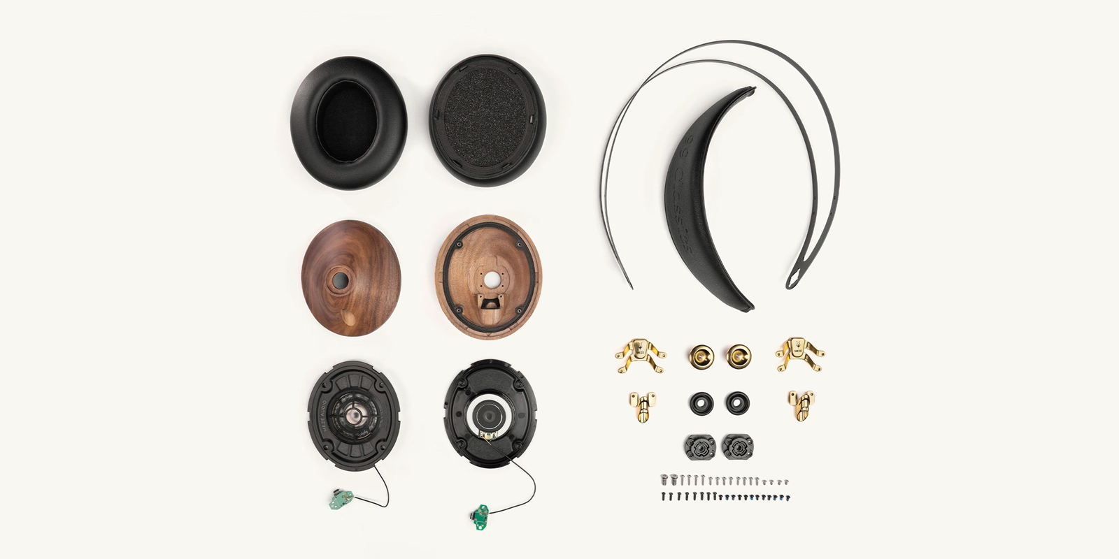 Alle delene som er brukt for å lage Meze 99 Classics 2nd Gen