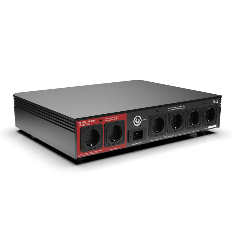 IsoTek-V5-Aquarius Strømuttak på baksiden av IsoTek V5 Aquarius