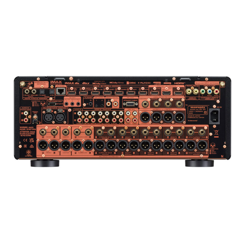 Marantz-AV20 Tilkoblinger på baksiden av Marantz AV20