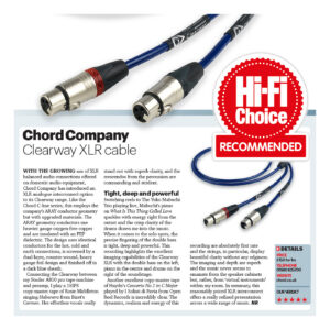 Chord-ClearwayX-XLR-HiFi-Choice The Chord Company ClearwayX 2XLR-2XLR