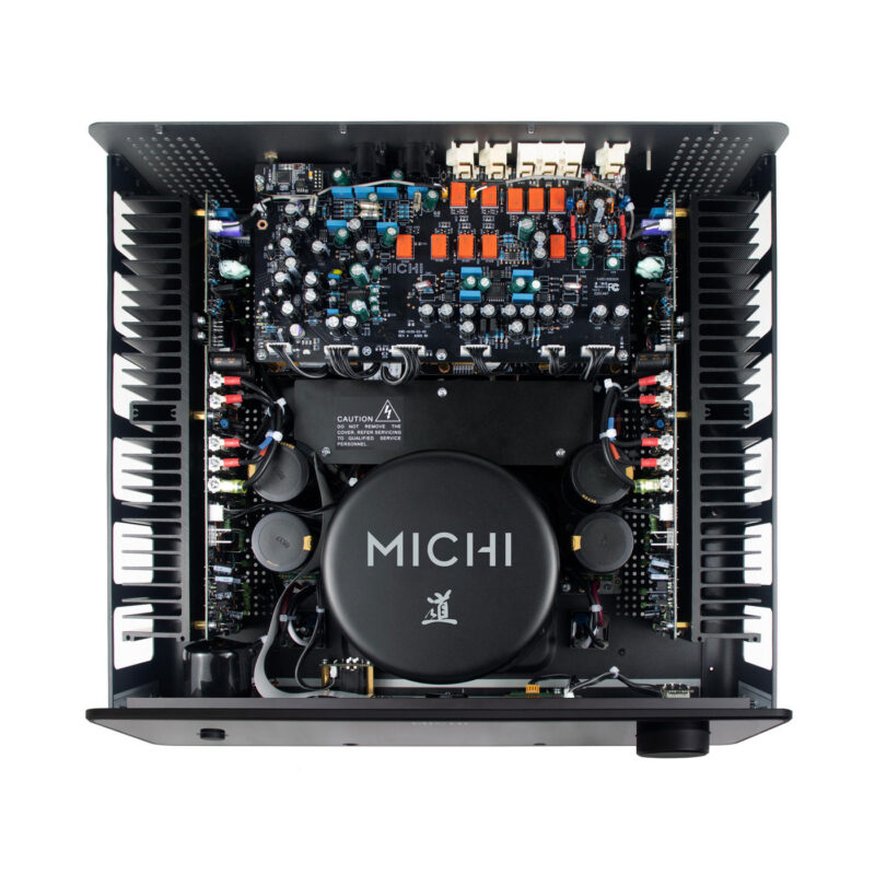 Michi-X430 Michi X430 innvendig konstruksjon med toroidaltransformator