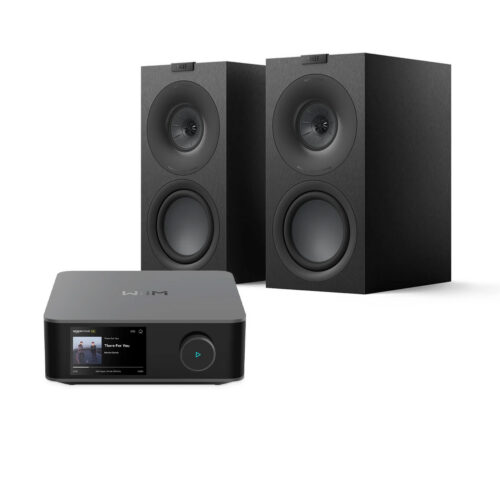 Wiim-Amp-Ultra-og-KEF-Q-Concerto-Svart Stereopakke med Wiim Amp Ultra og KEF Q Concerto