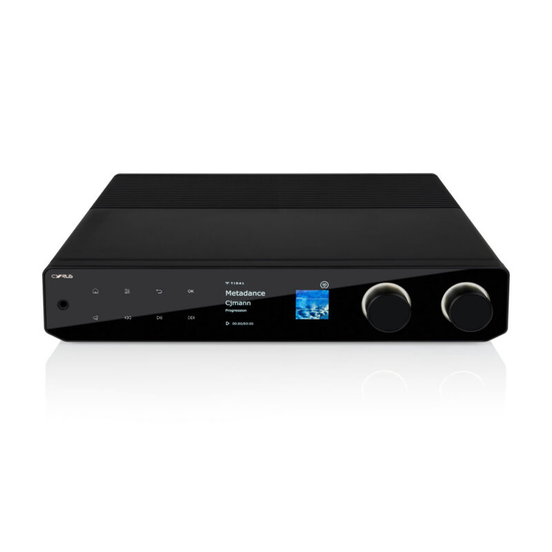 Cyrus 80 AMP streamingforsterker sett forfra