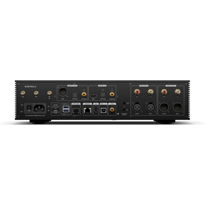 Eversolo-DMP-A8-Master-Gen2-sort Eversolo DMP-A8 Gen 2 tilkoblinger og bakside